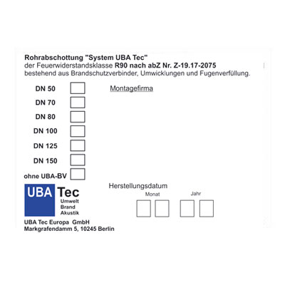 Kennzeichnungsschild-Z-19-17-2075